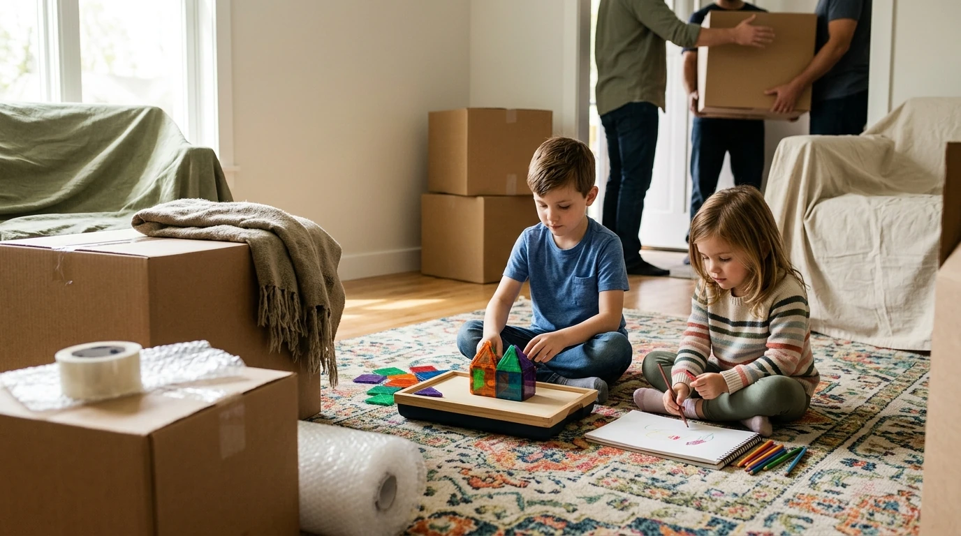 Keep Kids Busy and Calm on Moving Day: Easy Plan