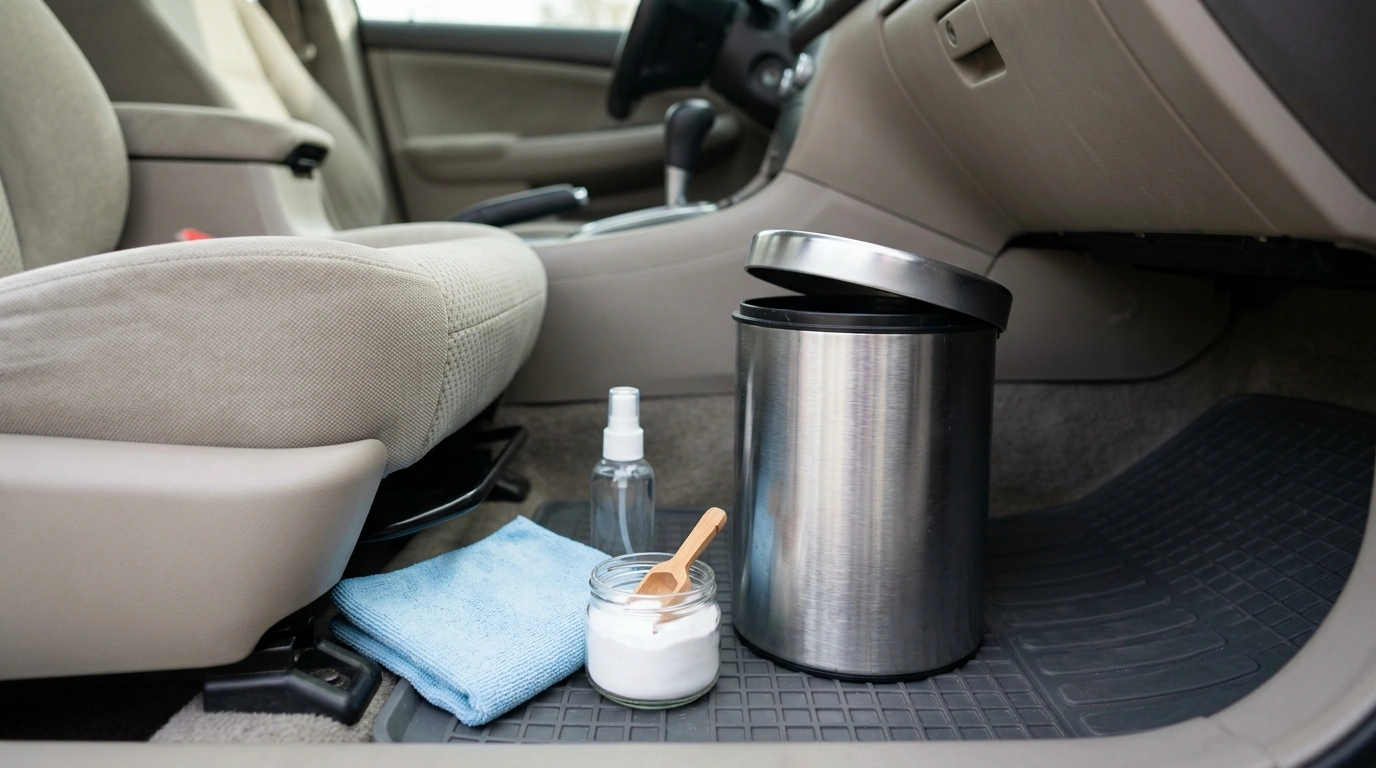 Clean & Deodorize an Aluminum Car Trash Can Safely