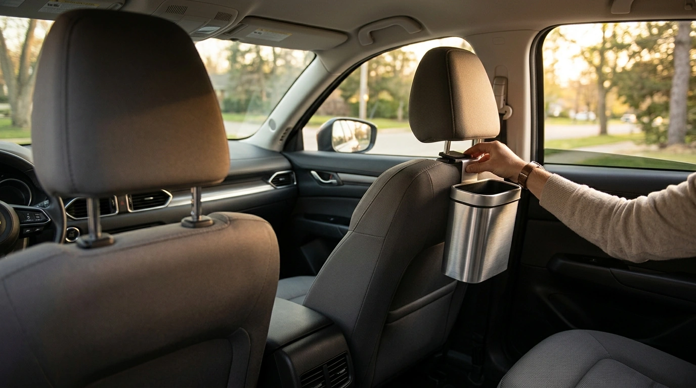 Install an Aluminum Car Trash Can Without Trim Damage