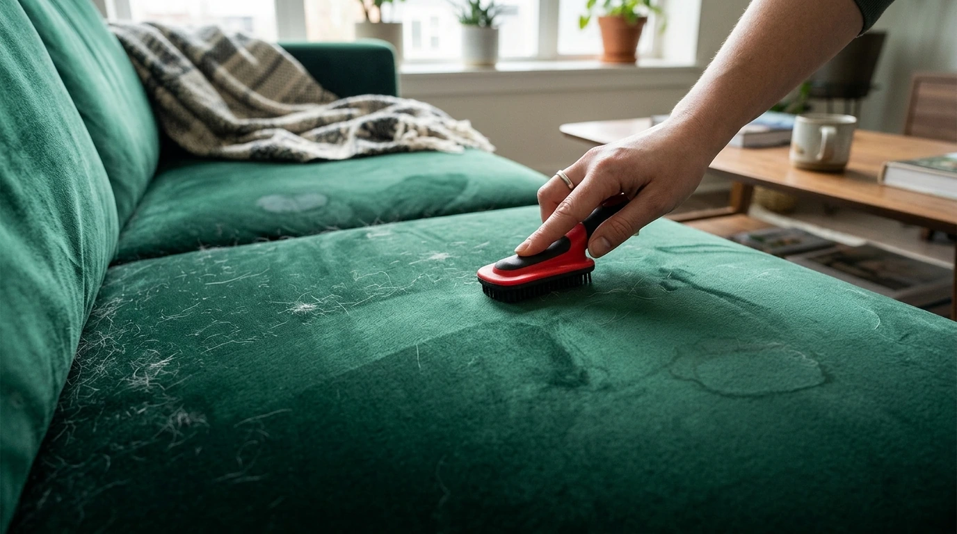 Velvet Sofa Downsides: Marks, Hair, Stains & Wear