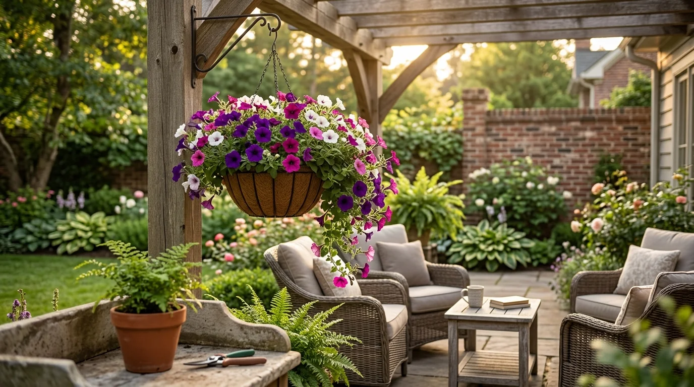 Easiest Outdoor Hanging Plant: Trailing Petunia Care